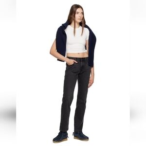 Levi's Black Middy Straight Jeans